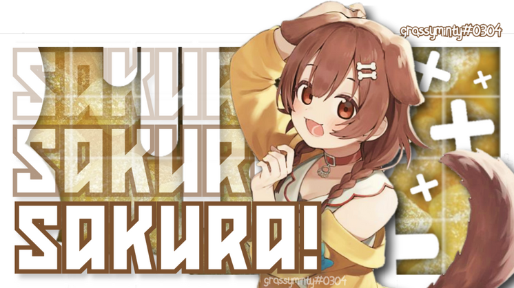 An adorable banner for a yellow-themed server, Sakura!
